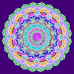 ornament of a circular mandala color. Ornamental background