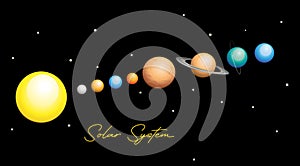 Illustration of our solar system