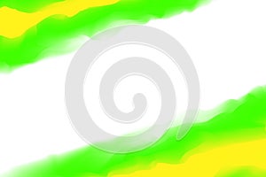 Painting digital green yellow colors soft in concept water color art, abstract frame green pastel soft colors