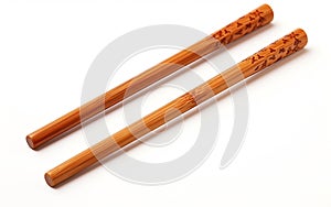 An illustration of a pair of chopsticks isolated on a white background, Generative Ai