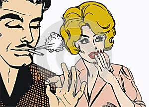 Illustration of a pair of lovers