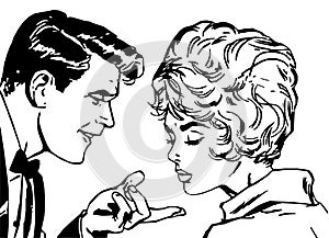 Illustration of a pair of lovers