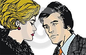 Illustration of a pair of lovers