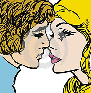 Illustration of a pair of lovers