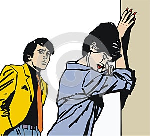 Illustration of a pair of lovers