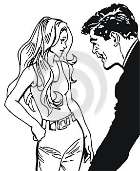 Illustration of a pair of lovers