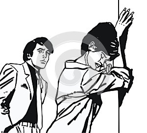 Illustration of a pair of lovers