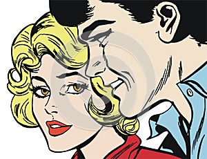 Illustration of a pair of lovers