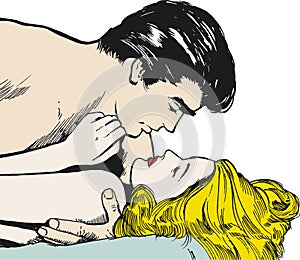 Illustration of a pair of lovers