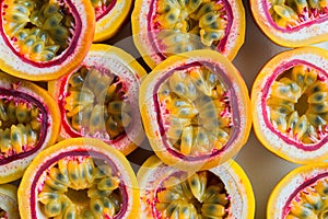 Illustration of passion fruits. Generative AI