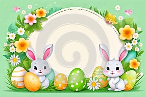 Illustration of pastel Easter cards