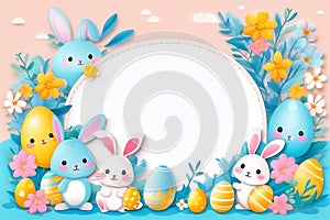 Illustration of pastel Easter cards