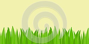 Illustration of pasture, nature. Soft color background, sky yellow. Fresh hay.