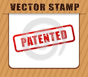 Patented buffered on white paper