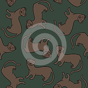 Illustration of pattern with ferrets.