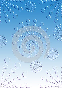 Illustration of pattern of retro blue polka dot