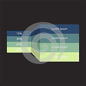 Illustration of a percentage for lorem ipsum photo