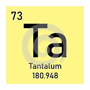 Tantalum chemical symbol photo