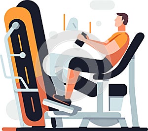 A man using a leg press machine in a gym