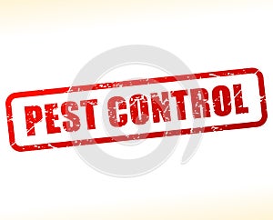Pest control red text stamp