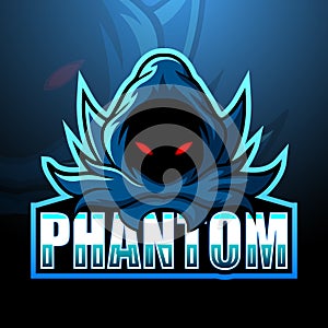 Phantom mascot esport logo design photo