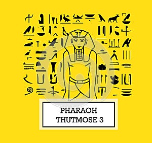 Illustration of Pharaoh Thutmose III