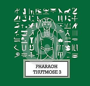 Illustration of Pharaoh Thutmose III