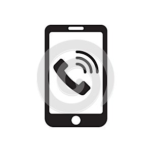 Illustration Phone Cell Icon. Smartphone icon. Mobile with calling symbol