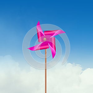 Illustration of pink pinwheels