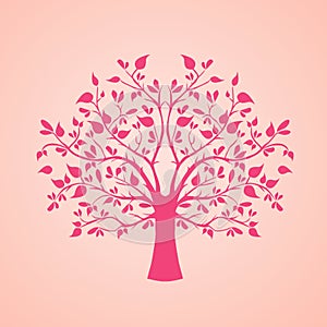 Illustration of pink tree of Life