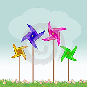 Illustration of pinwheels
