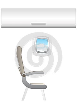 Illustration of plane - jet interior