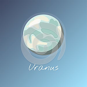 Illustration of planet uranus isolated