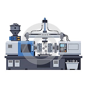 Plastic Injection Molding Machine Illustration