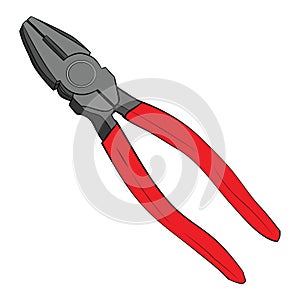 Plier Flat Color Vector