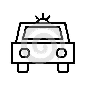 Illustration Police Car Icon For Personal And Commercial Use.