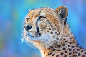 Portrait of cheetah (Acinonyx jubatus)