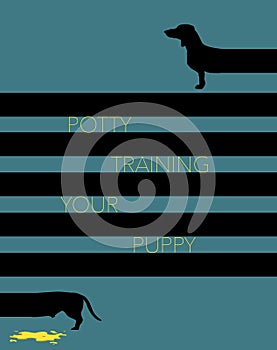 illustration about potty training your puppy or pet