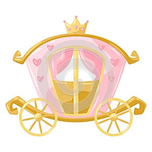 Illustration of princess carriage.