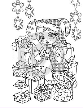 Illustration The Prinsess and the Christmas Gifts