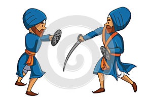 Illustration of Punjabi Nihang Sardar