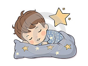 Illustration of Pure Innocence - Adorable Baby Sleeping