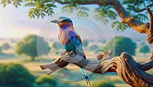 Illustration of purple roller