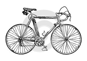 Illustration of racing bicycle photo