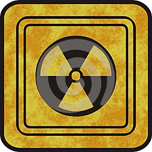 Illustration with radiation sign. Danger sign