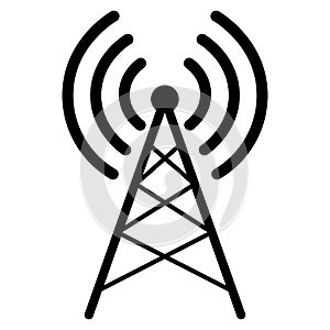 Illustration of radio antenna symbol.