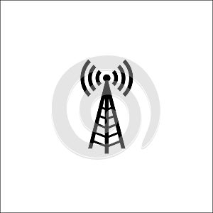 illustration radio antenna wireless. Technology and network signal radio antenna