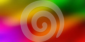 Illustration in rainbow colors. Pink yellow green orange red blurred grainy background for website banner. Desktop design