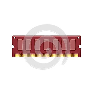 Illustration of a RAM Module for Computer Components and Electronic Systems