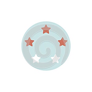 Illustration of rating icon vector